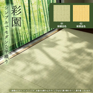 畳 薄置畳2枚 バリアフリー対応【彩園02 新黄金色】 フロアマット フロア畳 フロアマット 畳