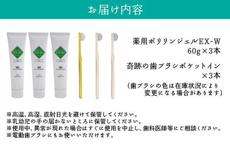 ポリリンオーラルケアセット 3セット組 ｜ 歯磨き粉 歯磨き粉