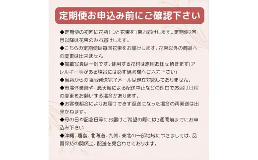 【月1回（全12回）】《数量限定・花瓶付き》～スタンダードstyle～季節の花束定期便（全12回）月1回お届け【 花 お花 神奈川県 小田原市 花 花】