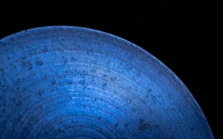 【NYが認めた逸品】有田焼 麟 Lin 25cm 大皿 プレート 1枚 (Blue) パールの光が美しい高級感あるプレート【金照堂】プレート 大皿 食器 高級食器 有田焼 大皿 ディナー おもてなし 大皿 A45-289