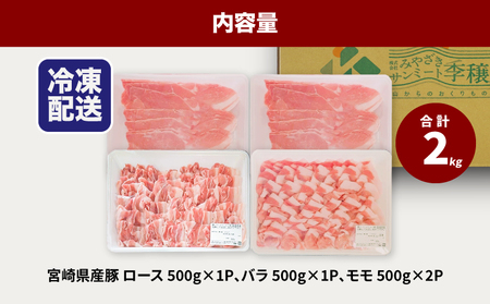 バラエティA(ロース500g・バラ500g・もも500g×2)計2㎏セット_K16_0118_1