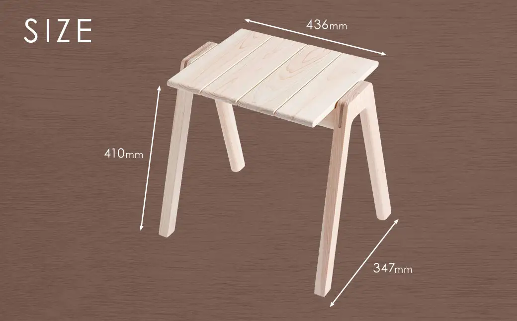 【素地仕上げ】MINAZUKI STOOL (スタッキングスツール) ヒノキ (1脚) ／ 家具 インテリア スタッキング ナチュラル シンプル ヒノキ 長崎県 長崎市