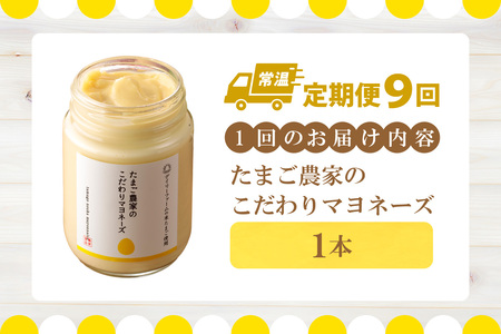 【定期便9ヶ月】たまご農家のマヨネーズ（1本）卵 マヨネーズ 調味料 野菜スティック 朝食 朝ごはん 贈り物 ギフト たまご 手土産 プレゼント 絶品 グルメ お取り寄せ パン 愛知県 常滑市