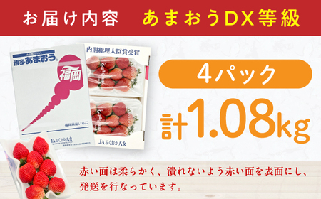 【★先行予約★ 2027年2月より発送】いちご（あまおう）G等級 2ケース（270g×4パック） / いちご 苺 イチゴ[AFAB070]