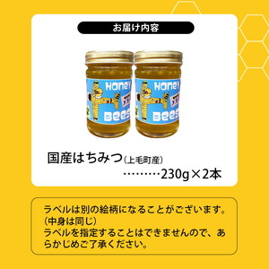 国産はちみつ（上毛町産）230g×2本 _T07906