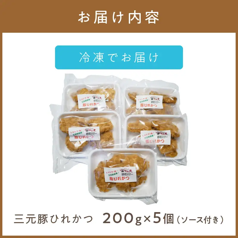 レンジで1品！三元豚ひれかつ 1kg ( 肉 豚肉 ヒレ 揚げ物 総菜 冷凍 簡単調理 )【136-0072】