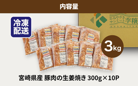 簡単調理　宮崎県産豚肉の生姜焼き 3㎏　K16_0147