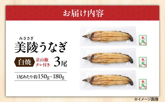 【お中元対象】鰻 鰻の白焼 3尾 BLAM007