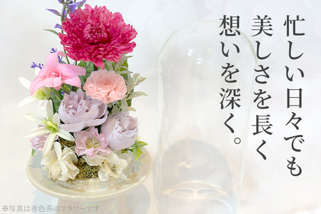 プリザーブドフラワー仏花 高さ27cm幅12cm 赤色系 長持ち お供え 仏花 喪中見舞い お彼岸 お盆 お悔やみ 仏事 法事 命日 一周忌 贈り物 福岡 九州 福岡県