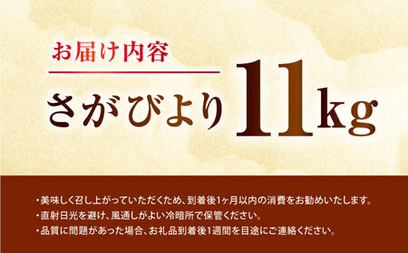 白米 令和7年産さがびより11kg NAG006 白米