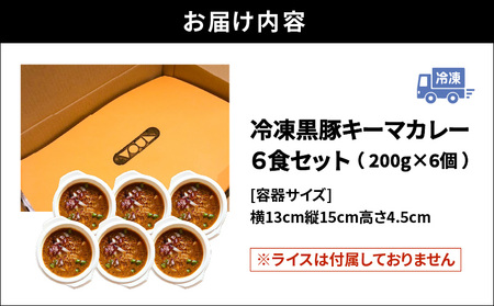 冷凍 黒豚 キーマカレー 6食 セット K315-001 肉 豚肉 惣菜 総菜