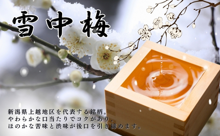 酒 雪中梅 本醸造1800ml2本 お酒 日本酒 アルコール ギフト 新潟 上越
