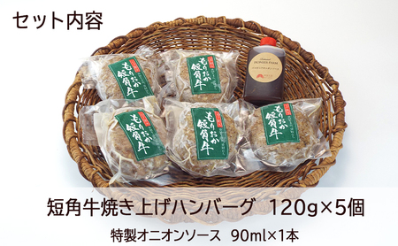 短角牛100％使用！ ハンバーグ 5個 ハンバーグ 国産ハンバーグ 惣菜 温めるだけ 冷凍 ソース付き はんばーぐ もりおか短角牛 ブランド牛 ハンバーグ はんばーぐ 小分け 個包装 冷凍 hamburg 岩手県 盛岡市 パイオニアファーム 株式会社トゥレイス