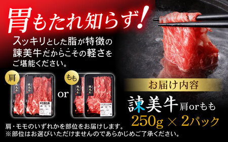 【お中元対応可】【特Aのブランド米で育てた】諫美牛 しゃぶしゃぶ・すき焼き用 500g(250g×2) / 牛肉 ぎゅうにく 和牛 牛 肉 国産 しゃぶしゃぶ すき焼き / 諫早市 / 株式会社土井農場 [AHAD092]