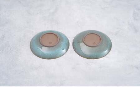 有田焼 貫入小皿 2枚セット【梶原大敬 茂正工房】器 うつわ 食器 皿 取皿 小皿 菓子皿 2枚 セット ペア 青磁 貫入 青 夏 上品 シンプル 作家 ろくろ 電子レンジ対応 A18-238