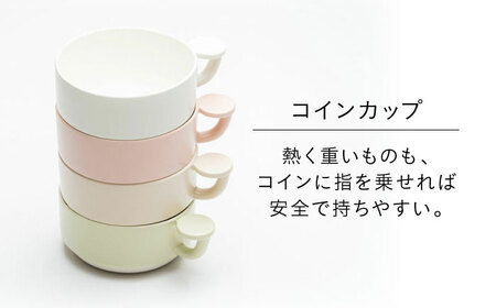 【美濃焼】 コインカップ ジュウジュウ 2点セット ホワイト KYOTOH COIN CUP  多治見市 / 京陶窯業 マグカップ コーヒーカップ スープカップ[TCO045]