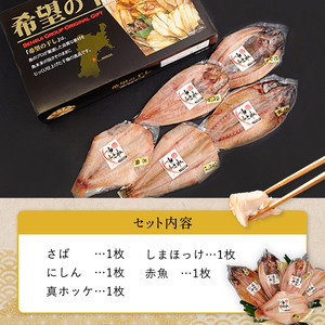 厳選 干物 セット 希望の干し A セット 5枚