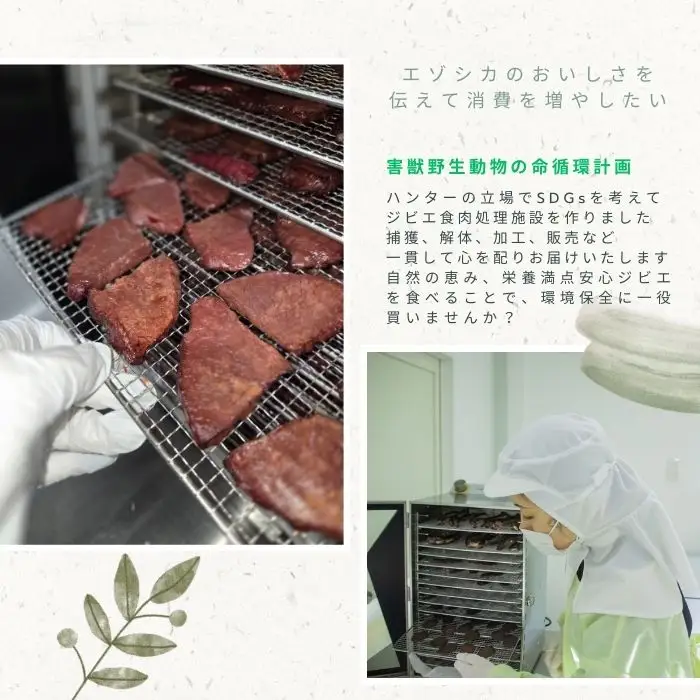 【犬猫用】エゾ鹿ジャーキー 50g×1袋【PIPIYUK】ジビエ 鹿肉 鹿 蝦夷鹿 シカ ペット いぬ ねこ イヌ ネコ おやつ ペットフード エサ 干し肉 北海道 比布町 ぴっぷ 1023-004