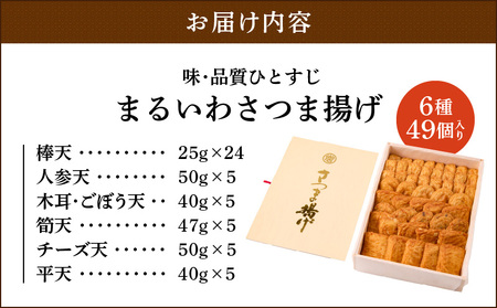 味・品質ひとすじ まるいわさつま揚げ 6種 （ 49個入 ） K326-001_03 薩摩揚げ 惣菜