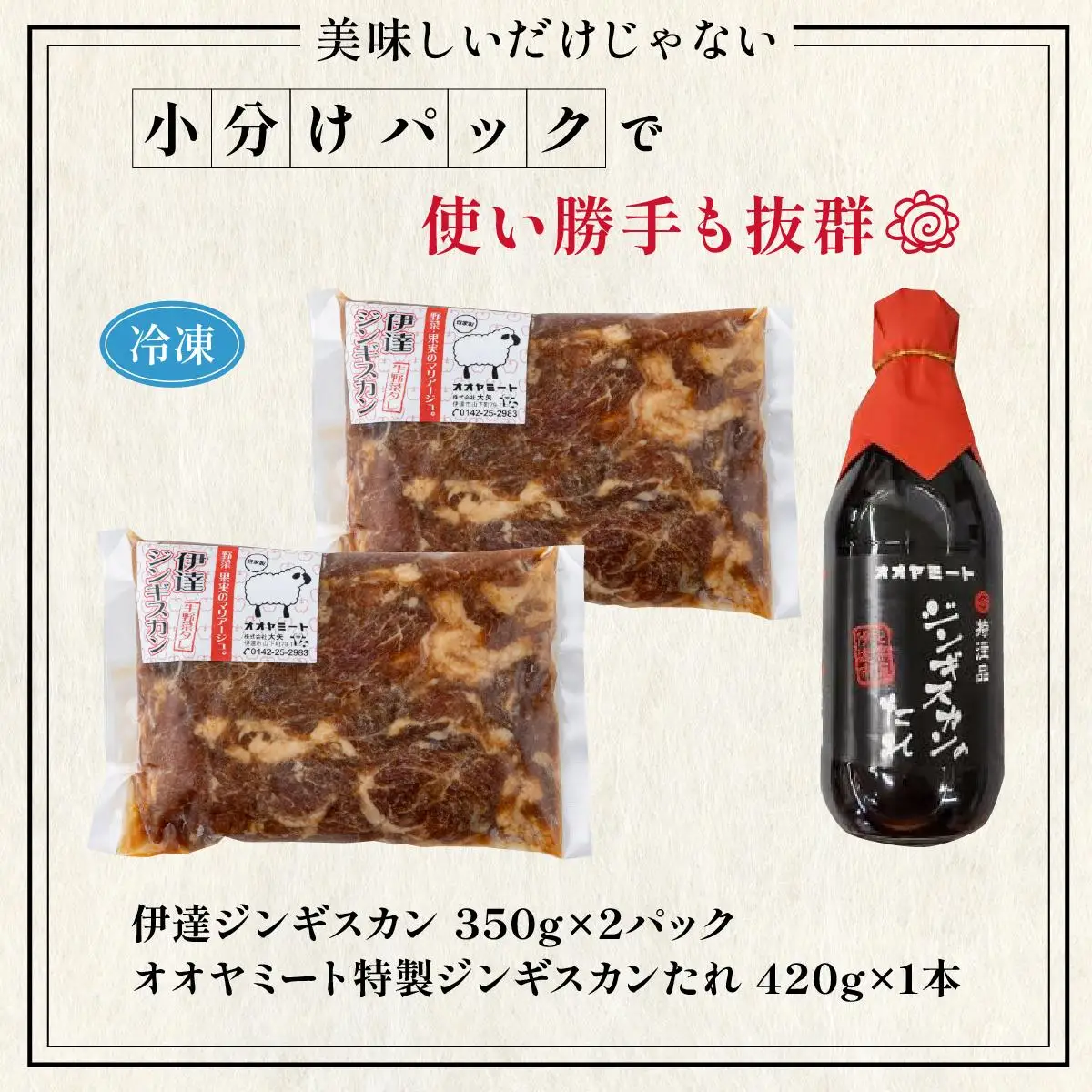 [5525-1084]北海道 伊達 味付 ジンギスカン 350g×2パック（計700g）　特製 たれ セット 焼肉 BBQ お花見 キャンプ  お肉 羊肉 ラム