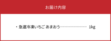【福岡県産】 急速冷凍いちご あまおう（1kg） _R00106