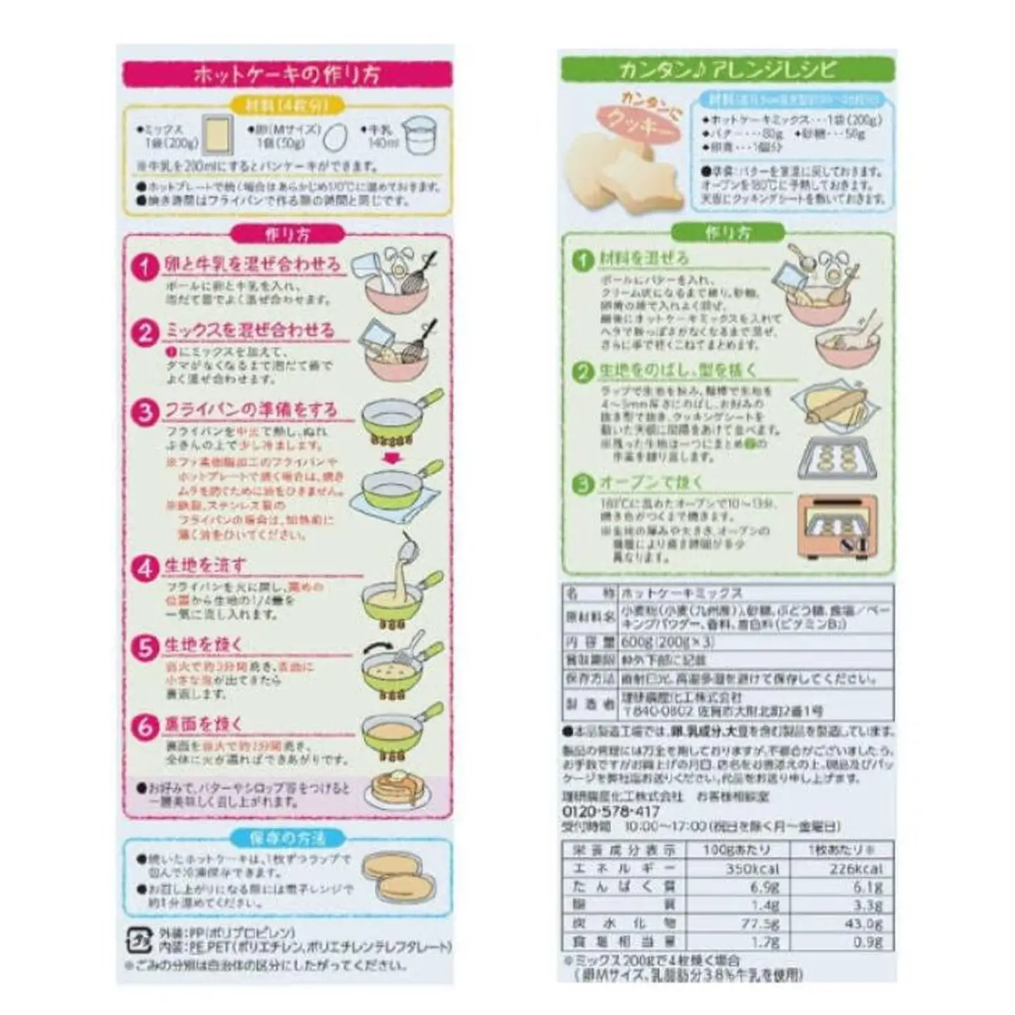 ホットケーキミックス分包（200g×3）18袋入：B250-006