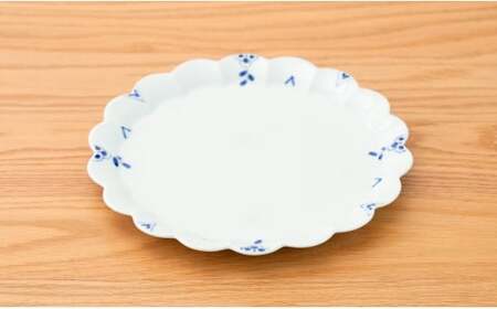 有田焼 フラワープレート Lサイズ 1枚【皓洋窯】食器 器 うつわ ワンプレート 染付 手描き ギフト プレゼント A18-199