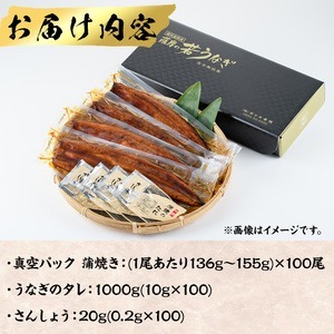 うなぎ 無投薬 鹿児島県産  (1尾あたり136g～155g×100尾) うなぎ 【西日本養鰻】P5