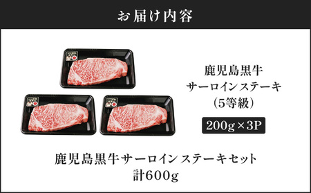 鹿児島黒牛 サーロイン ステーキ 計600g（ A-101 ） C069-002 肉 牛肉 冷凍