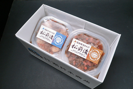 あわび松前漬けとほたて松前漬け各100g(計200g) G-11053