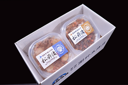 根室海鮮市場＜直送＞あわび松前漬けとほたて松前漬け各100g(計200g) G-28053