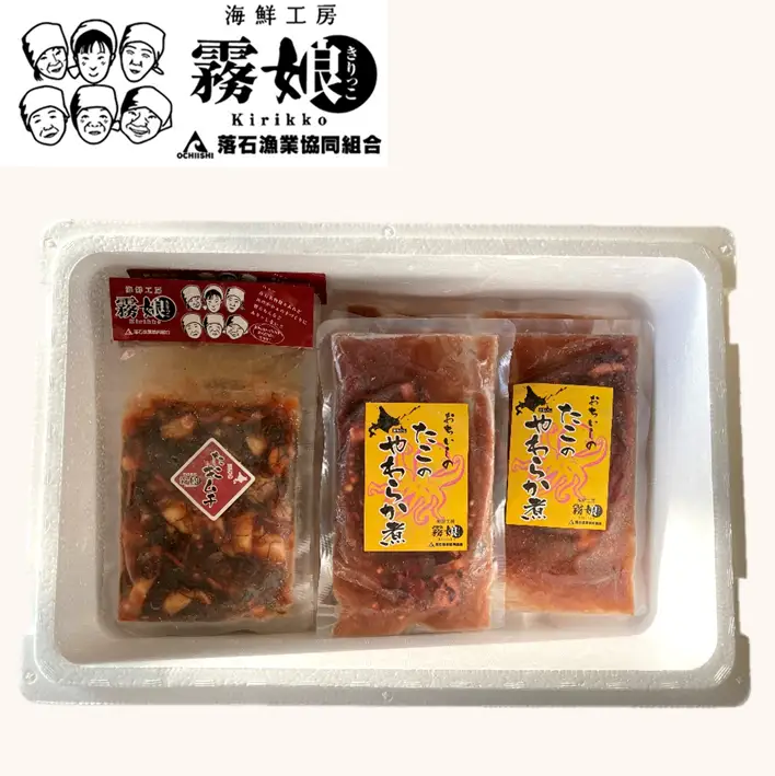 【北海道根室産】たこキムチ150g×5P、たこのやわらか煮100g×5P F-20009