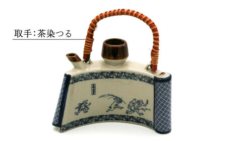 【美濃焼】 高田焼 鳥獣戯画 巻物 土瓶セット 盃 ペア 多治見市 / まる忠[TCN022]