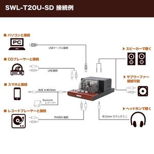 アンプ SOUND WARRIOR USB DAC内蔵真空管プリメインアンプ SWL-T20U-SD オーディオ