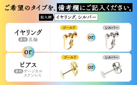 海洋プラスチックから生まれた ピアス / イヤリング sobolon いびつちゃん 漁網レインボー 多治見市[TFC017]