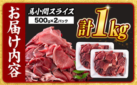 馬肉 馬小間スライス 500g × 2パック 6kg 6ヶ月定期便 五右衛門フーズ 《お申込み月の翌月から出荷開始》