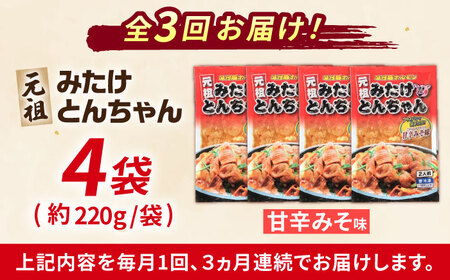 【3回定期便】「元祖みたけとんちゃん」甘辛みそ味（8人前）[AVAA021]ホルモン
