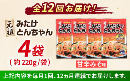 【12回定期便】「元祖みたけとんちゃん」甘辛みそ味（8人前）[AVAA023]ホルモン