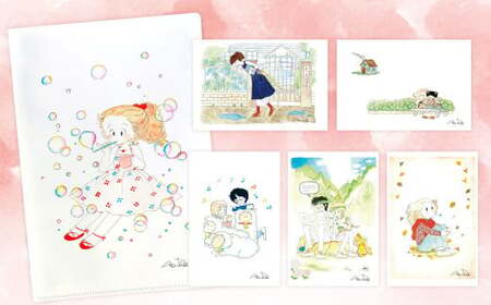 【陸奥A子】 クリアファイル ＆ 絵はがき セット （ふろくシリーズ） 陸奥A子 マンガ家 クリアファイルA4 A4 絵はがき はがき ハガキ ふろく シリーズ