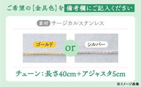 【チェーンの色が選べる】 海洋プラスチックから生まれた ネックレス sobolon いびつちゃん 緑MIX 多治見市[TFC024]