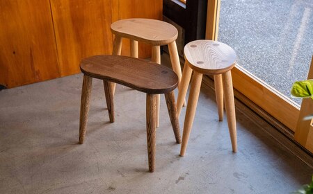 じゃがいもスツール C 【色・高さ 選べる】 飛騨市 組木加工 スツール