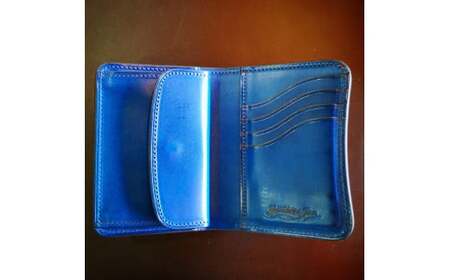 本革ミドルウォレット　LI002-MW-BL イタリアンレザー レザー 本革 革小物 多機能 収納 コンパクト プレゼント 贈り物 ギフト