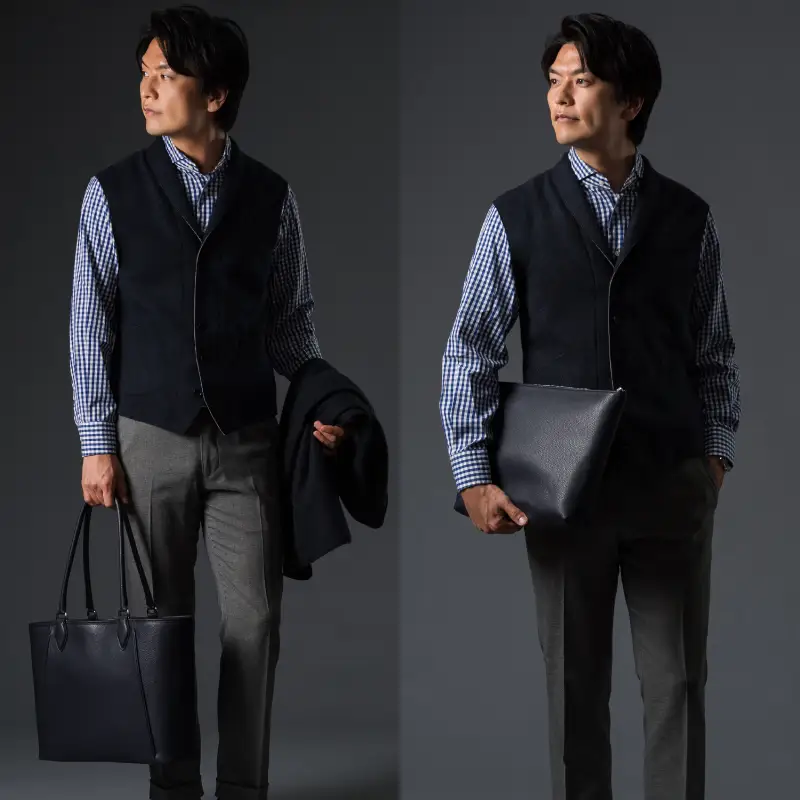 【藤巻百貨店】TAKAGI クラッチバック付きレザートート