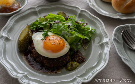 【波佐見焼】ombre de fleur プレートL ロイヤルグレー 2枚セット 食器 皿【翔芳窯】[FE365]