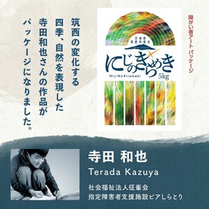スピード発送!! （最短2日~7日程度で発送） 茨城県 筑西市産 にじのきらめき 10kg ( 障がい者アート パッケージ )