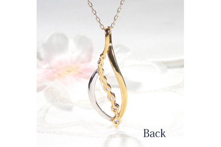 ネックレス PT900 K18YG コンビ【0.33ct】 ダイヤモンド イエローゴールド プラチナ リーフ ペンダント 葉 雫 ドロップ レディース 【f263-ygpt】 [株式会社オーダーメイドジュエリーメイ 山梨県 韮崎市 20742671] アクセサリー アクセ ジュエリー ダイヤ レディース