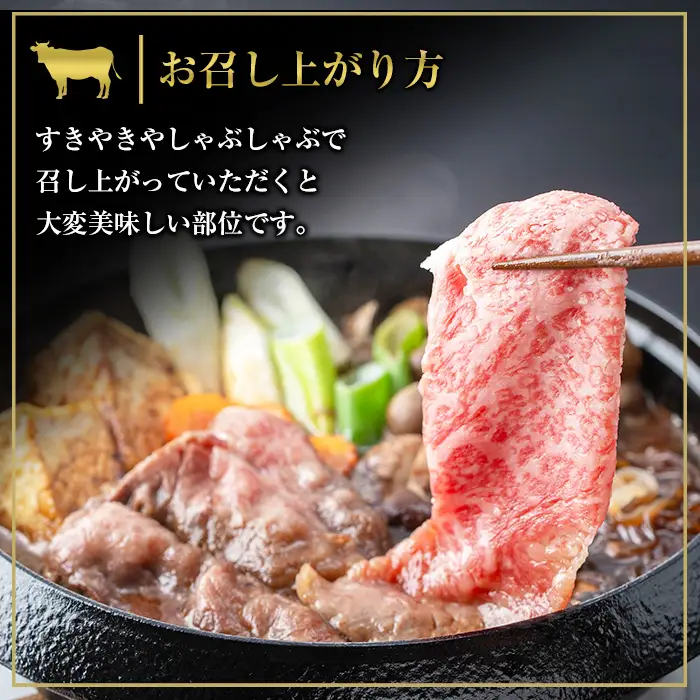 鹿児島黒牛 食べ比べ 600g リブロース スライス （300g×1P） 肩ロース スライス （300g×1P）5等級 すき焼きセット  【H-101】 【00-058-04】