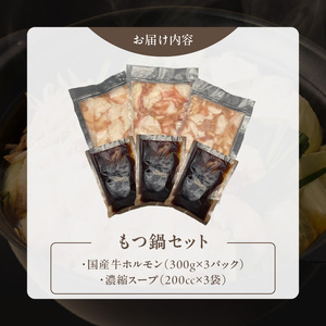 【食肉総合卸 丸正】厳選国産牛のもつ鍋セット（9人前）[153M01]