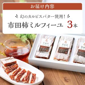 【のし付き】幻のカルピスバター使用！市田柿ミルフィーユ3本セット