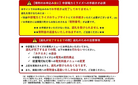 揖斐川町産CO2フリーでんき 10,000 円コース（注：お申込み前に申込条件を必ずご確認ください） 中部電力ミライズ 